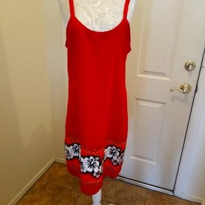 Red Floral Women's Dress